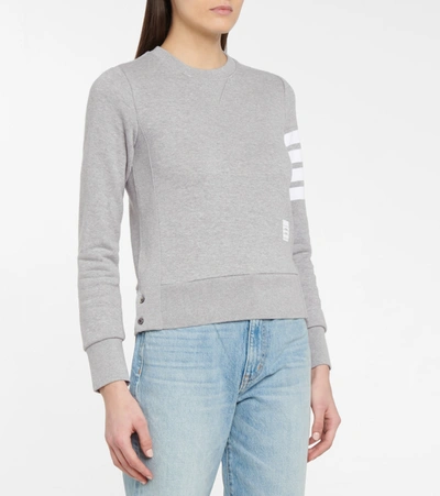 Shop Thom Browne Cotton Jersey Sweatshirt In Grey