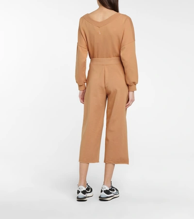 Shop Nike Yoga Luxe Fleece Sweatpants In Beige