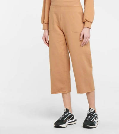 Shop Nike Yoga Luxe Fleece Sweatpants In Beige