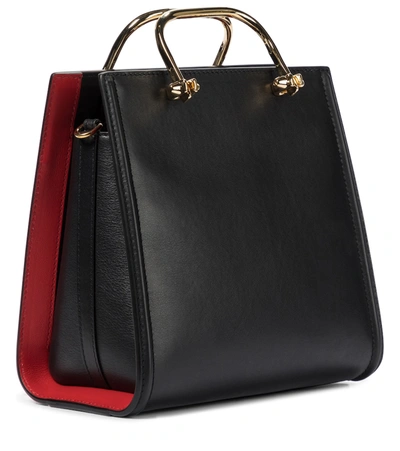 Shop Alexander Mcqueen The Short Story Small Leather Shoulder Bag In Black