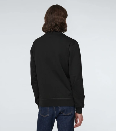 Shop Dolce & Gabbana Cotton Jersey Crewneck Sweatshirt In Black