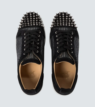 Shop Christian Louboutin Louis Junior Spikes Orlato Sneakers In Black