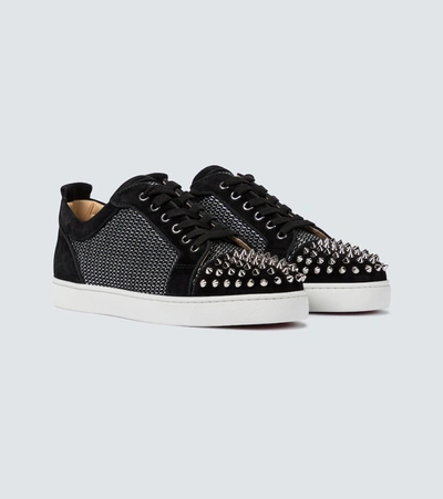 Shop Christian Louboutin Louis Junior Spikes Orlato Sneakers In Black