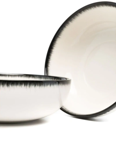 Ann Deumelemeester X Serax Set Of Two High Plates In White