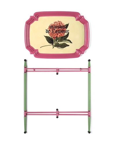 Shop Gucci Maison De L'amour Folding Side Table In Green