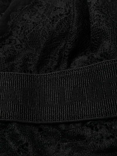 Shop Karl Lagerfeld Lace Open-back Bodysuit In Black