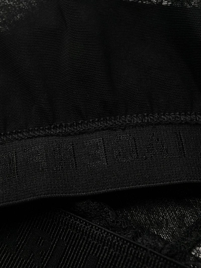 Shop Karl Lagerfeld Lace Bandeau Bralette In Black