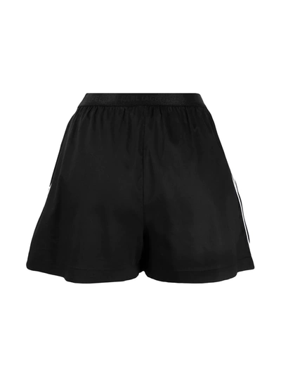 Shop Karl Lagerfeld Two-tone Pyjama Shorts In Black