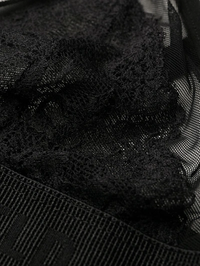 Shop Karl Lagerfeld Lace Triangle Bra In Black