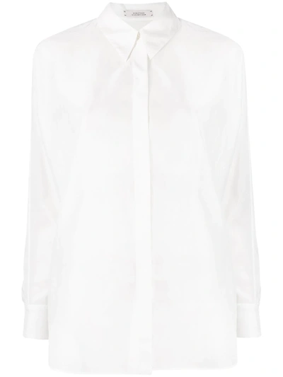 Shop Dorothee Schumacher Transparent Fantasy Cotton Shirt In White