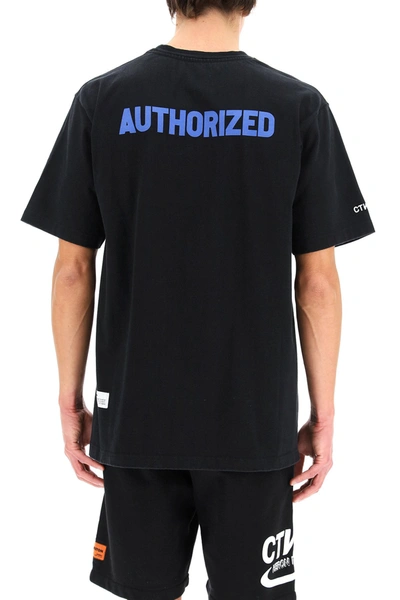 Shop Heron Preston Oversized T-shirt Heron A.f. Print In Black Blue