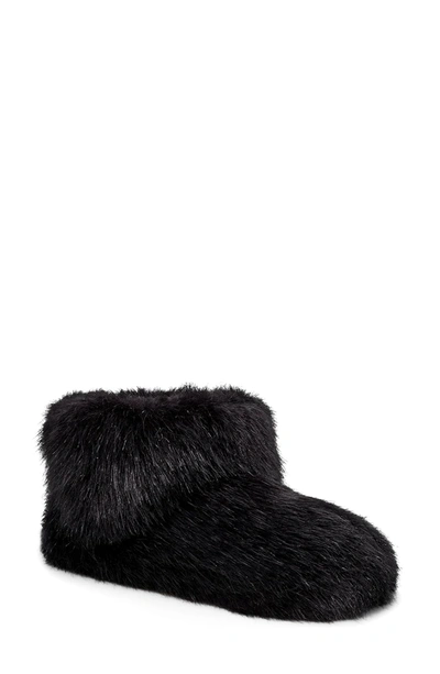 Shop Ugg Amary Faux Fur Slipper Bootie In Blk