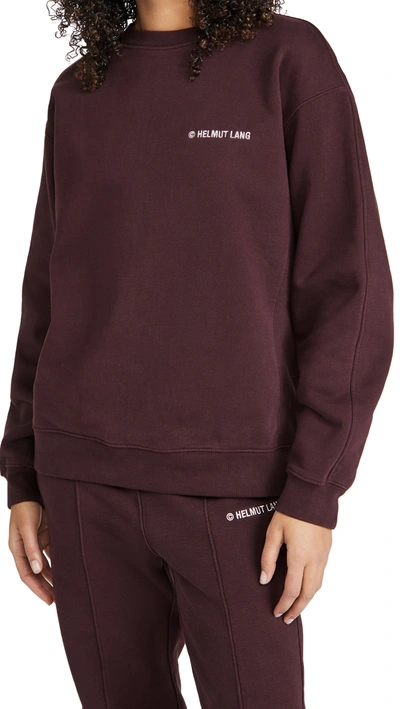 Shop Helmut Lang Logo Sweatshirt In Crimson Night