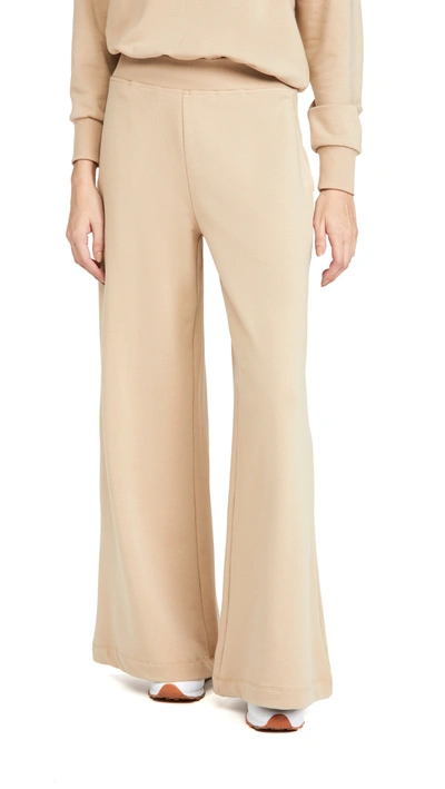 Shop L Agence The Campbell Wide Leg Sweatpants In Camel