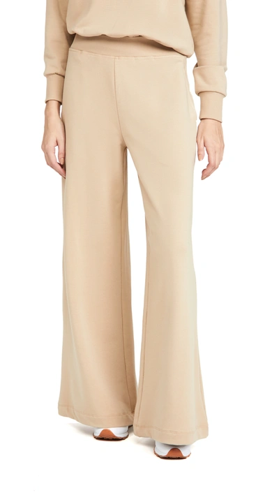 L'agence Campbell Stretch Cotton And Modal-blend Wide-leg Pants In Camel