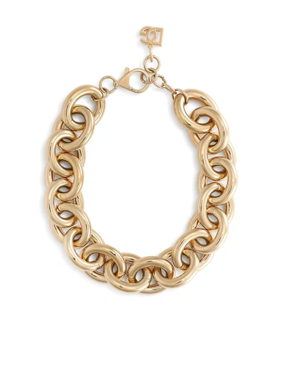Shop Dolce & Gabbana Chunky Rolo Chain Necklace In Gold
