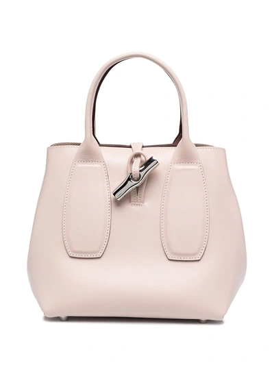 Shop Longchamp Roseau Top Handle Bag In Pink