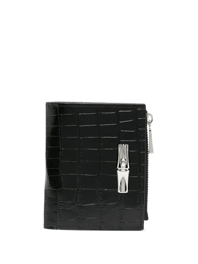 Shop Longchamp Roseau Compact Wallet In Black