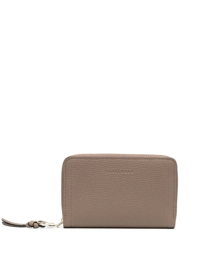 Shop Longchamp Mailbox Compact Wallet In Brown
