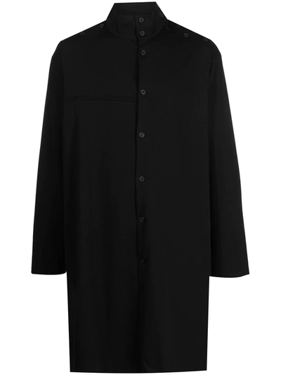 Shop Yohji Yamamoto Multi-button Shirt Coat In Black