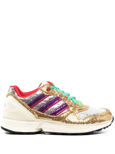 Adidas Originals Multicolor Sequins Adidas Zx 6000 Shoes In Gold | ModeSens