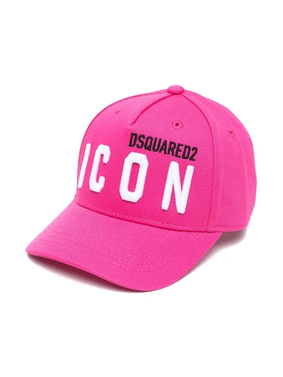 Shop Dsquared2 Icon-embroidered Baseball Cap In Pink