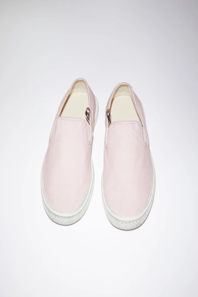 Shop Acne Studios Canvas Sneakers Pink/off White