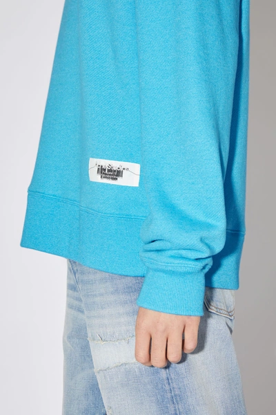 Shop Acne Studios Label Sweatshirt Bright Blue