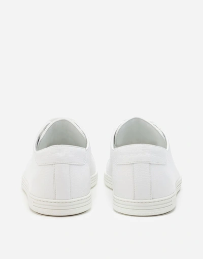 Shop Dolce & Gabbana Saint Tropez Sneakers In Deerskin In White