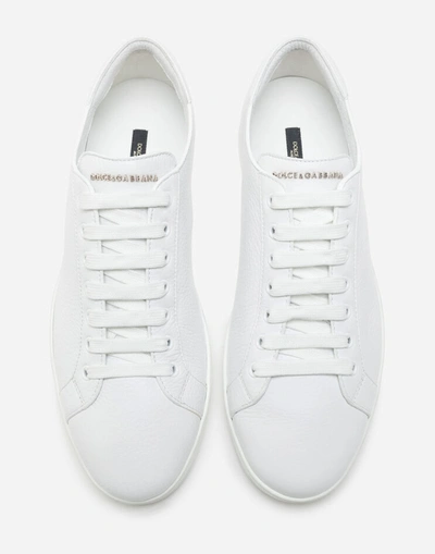 Shop Dolce & Gabbana Saint Tropez Sneakers In Deerskin In White