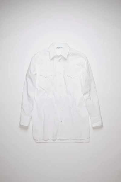 Shop Acne Studios Oversized Shirt Off White