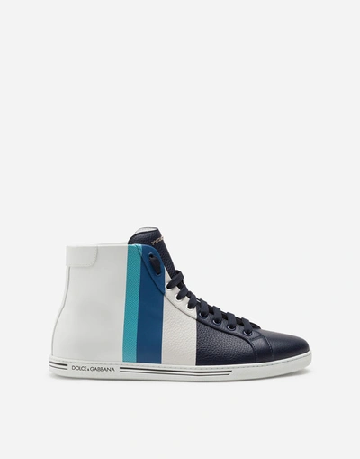 Shop Dolce & Gabbana Saint Tropex High-top Sneakers In Printed Deerskin