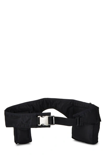 Pre-owned Burberry Black Nylon Check Belt Bag