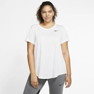 Shop Nike Women's Dri-fit Legend Training T-shirt (plus Size) In White