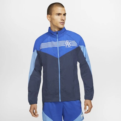 Shop Nike Windrunner Brs Men's Running Jacket In Game Royal,thunder Blue,coast