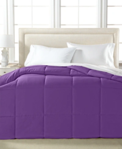 Shop Royal Luxe Color Hypoallergenic Down Alternative Light Warmth Microfiber Comforter, King, Created For Macy's In Purple