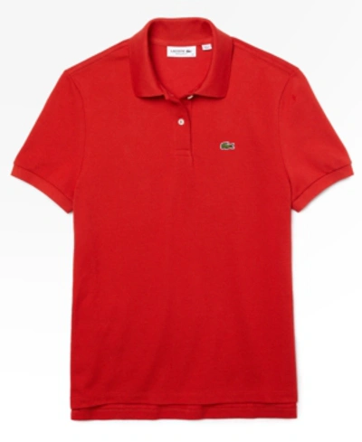 Shop Lacoste Short Sleeve Classic Fit Polo Shirt In Cinnabon