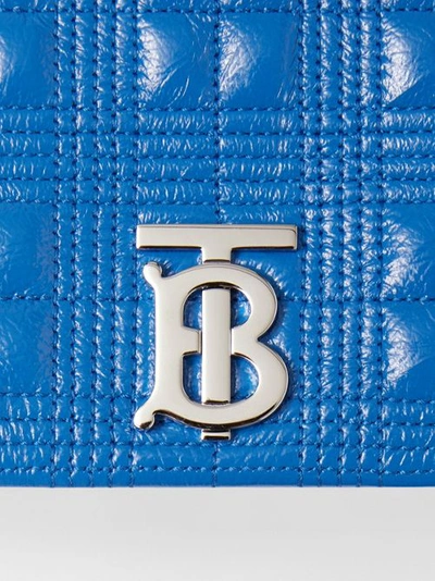 Shop Burberry Small Quilted Lambsk In Warm Royal Blue