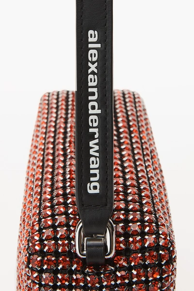 Shop Alexander Wang Heiress Rhinestone Pouch In Bright Red