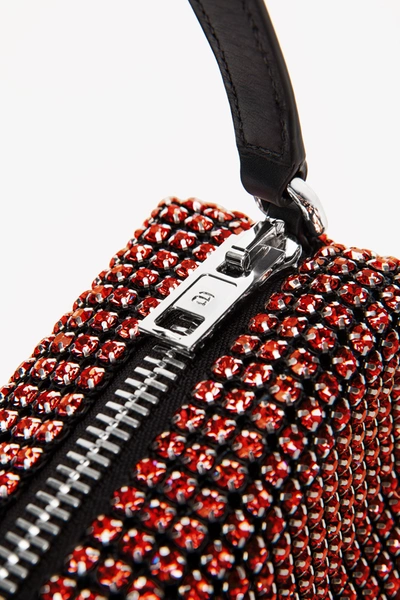 Shop Alexander Wang Heiress Rhinestone Pouch In Bright Red
