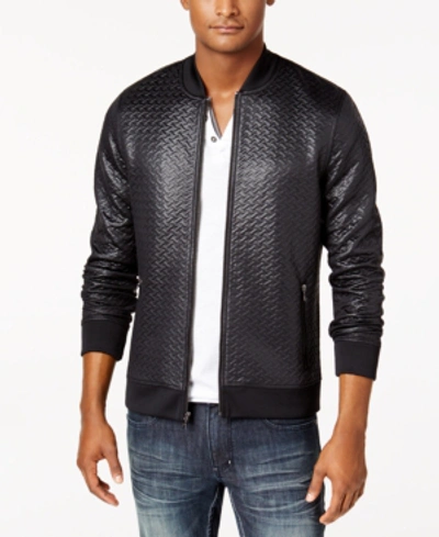 Inc International Concepts Inc Men s Basket weave Bomber Jacket Created For Macy s In Deep Black ModeSens