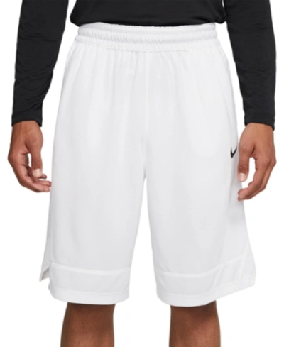 Shop Nike Men's Dri-fit Icon Basketball Shorts In White/black