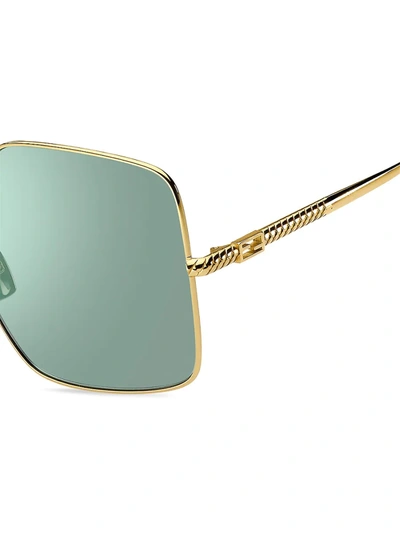 Shop Fendi Women's 61mm Square Sunglasses In Gold