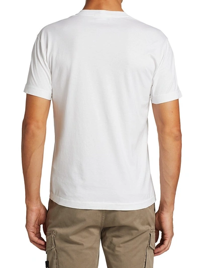 Shop Stone Island Men's Classic Cotton Logo T-shirt In Fuchsia