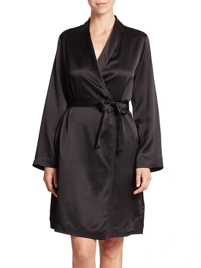 Shop La Perla Women's Silk Robe In Fuchsia