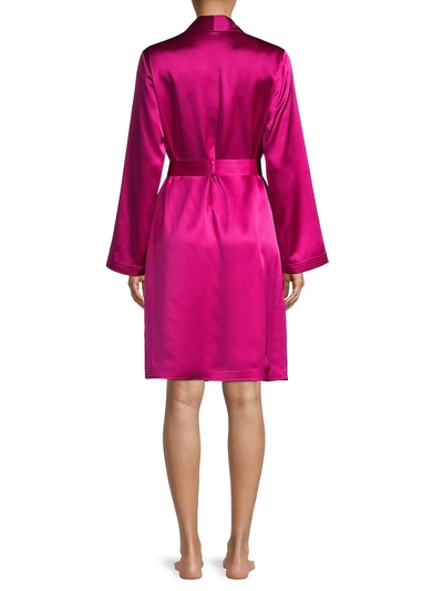 Shop La Perla Women's Silk Robe In Fuchsia