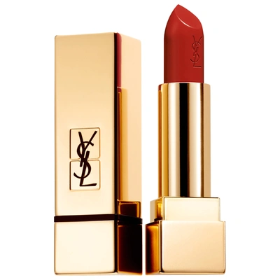 Shop Saint Laurent Rouge Pur Couture Satin Lipstick Collection 1966 Rouge Libre 0.13 oz/ 3.8 G In Gold