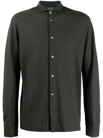 Shop Zanone Straight-fit Shirt In Green