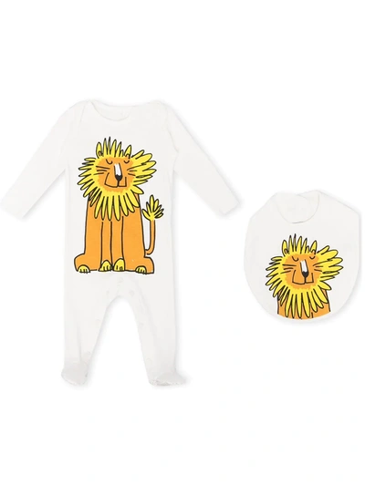 Shop Stella Mccartney Lion-print Babygrow Set In White