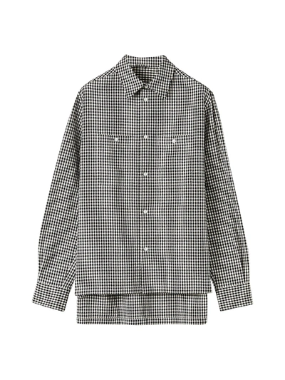Shop Loewe Military Pocket Shirt In Cotton And Linen In Black